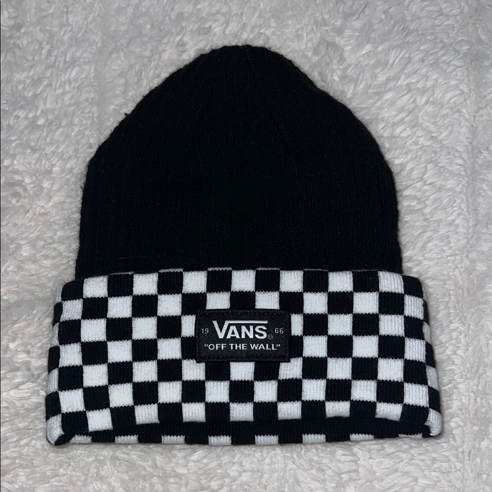 Vans Black & White Checkerboard Beanie - Vans